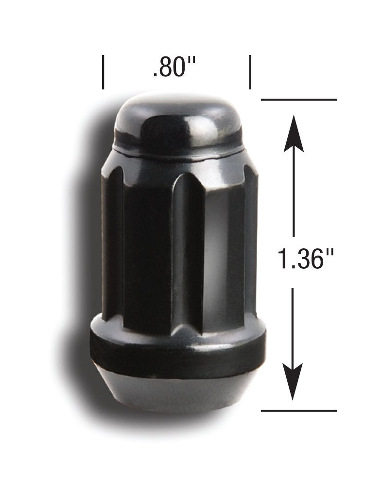 Gorilla 21132BC Automotive Small Diameter Acorn Black 4 Lug Kit (12mm x 1.50 Thread Size)