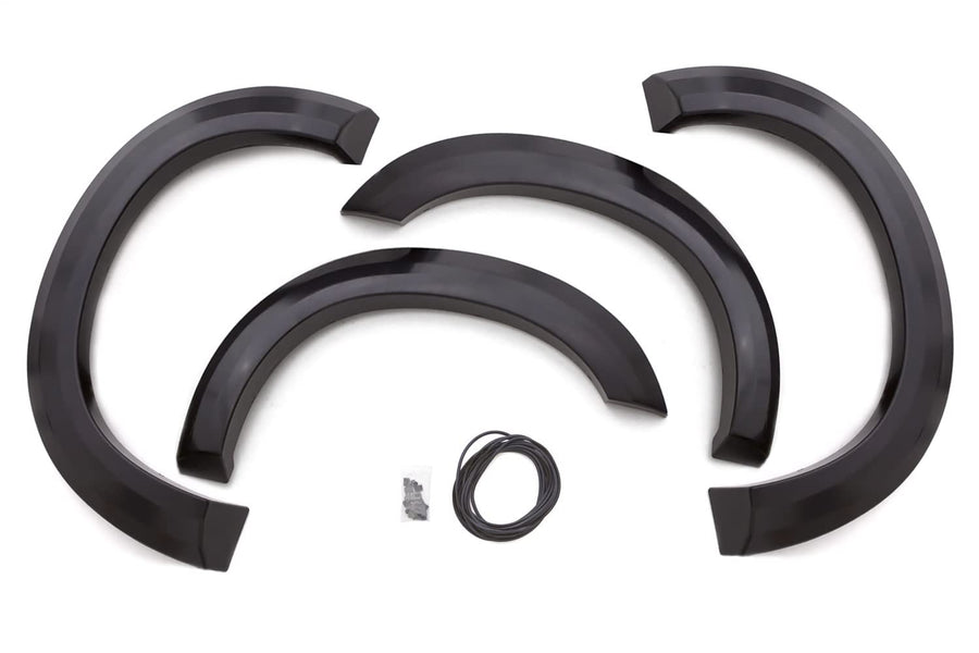 Lund Elite Series EX311T Black Extra Wide Style Textured Front and Rear Fender Flare - 4 Piece