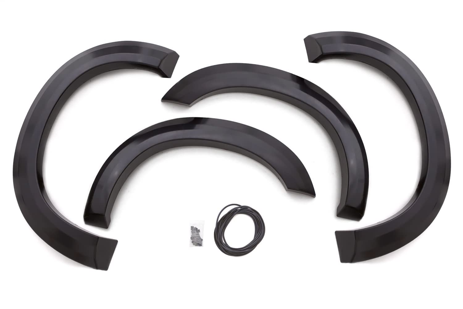 Lund Elite Series EX314S Black Extra Wide Style Standard Front and Rear Fender Flare - 4 Piece