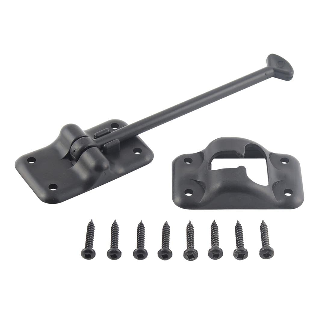 013085BL Ap Products Plastic Door Holdback 6 Black