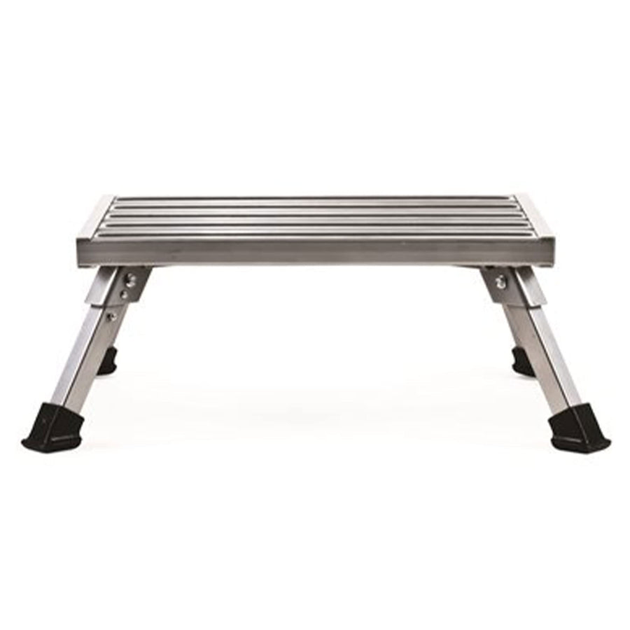 Fixed Height Camco 43677 Aluminum Platform Step, Supports up to 1,000lbs, Includes Non-Slip Rubber Feet