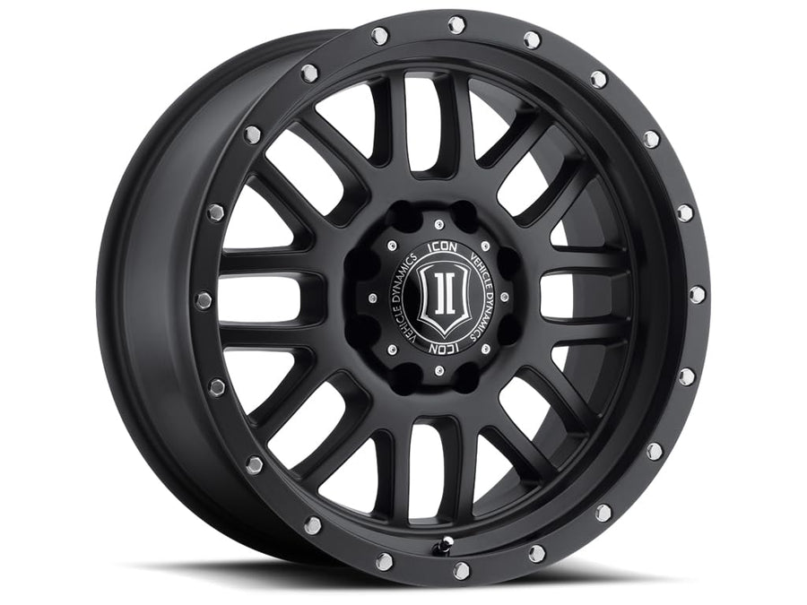 Alpha ICON Alloys, Satin Black, 20 x 9/8 x 170, 0mm Offset, 5" BS, 1220908150SB