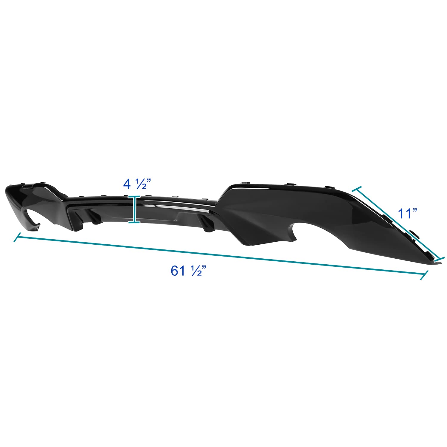 Rear Single Exhaust Diffuser Spoiler Lip Spec-D Tuning Compatible with BMW G20 3 Series M Sport 2019-2020