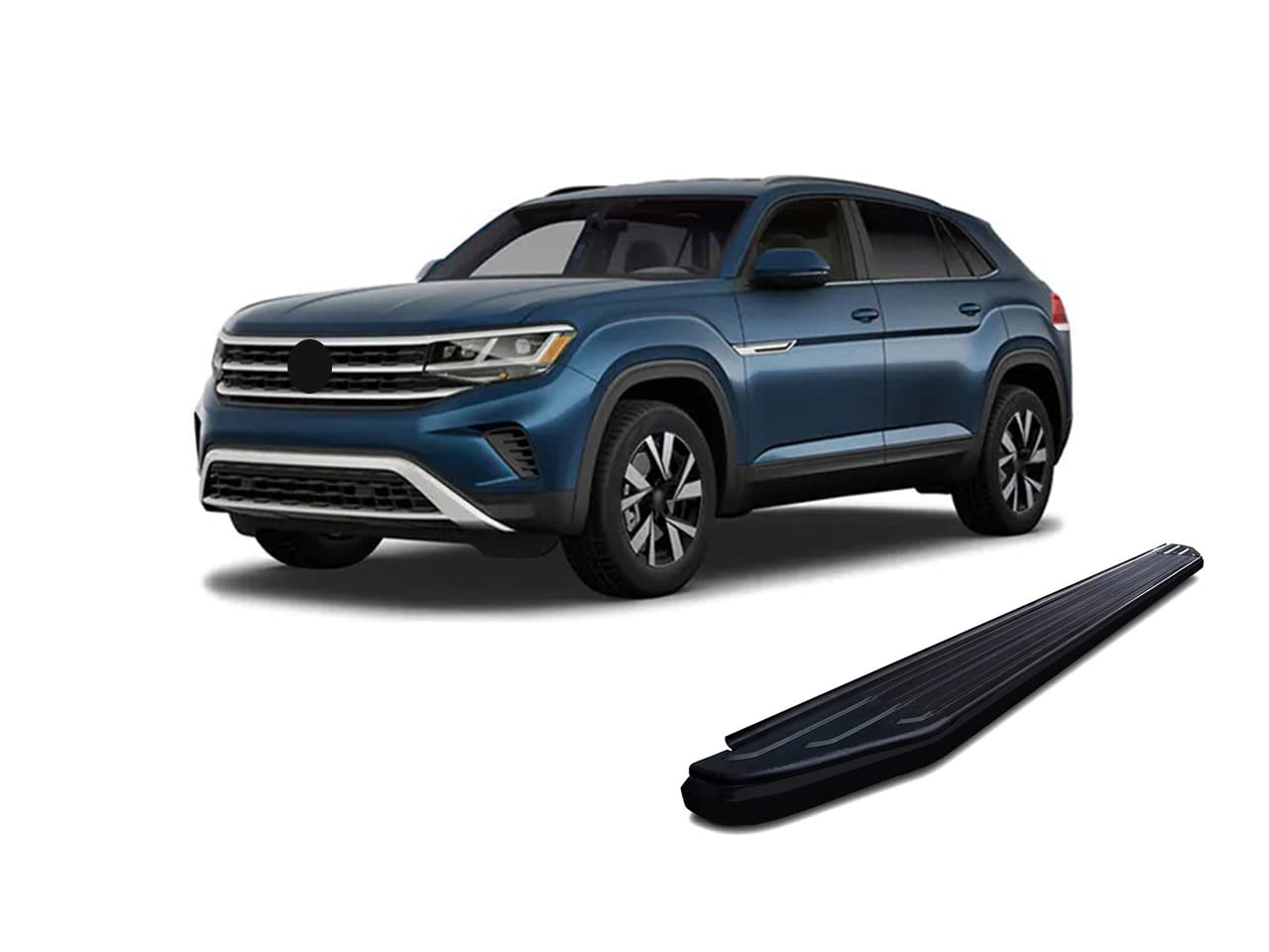 Peerless Black Horse Running Boards Black Compatible with 2018-2024 Volkswagen Atlas-PR-W2076BK