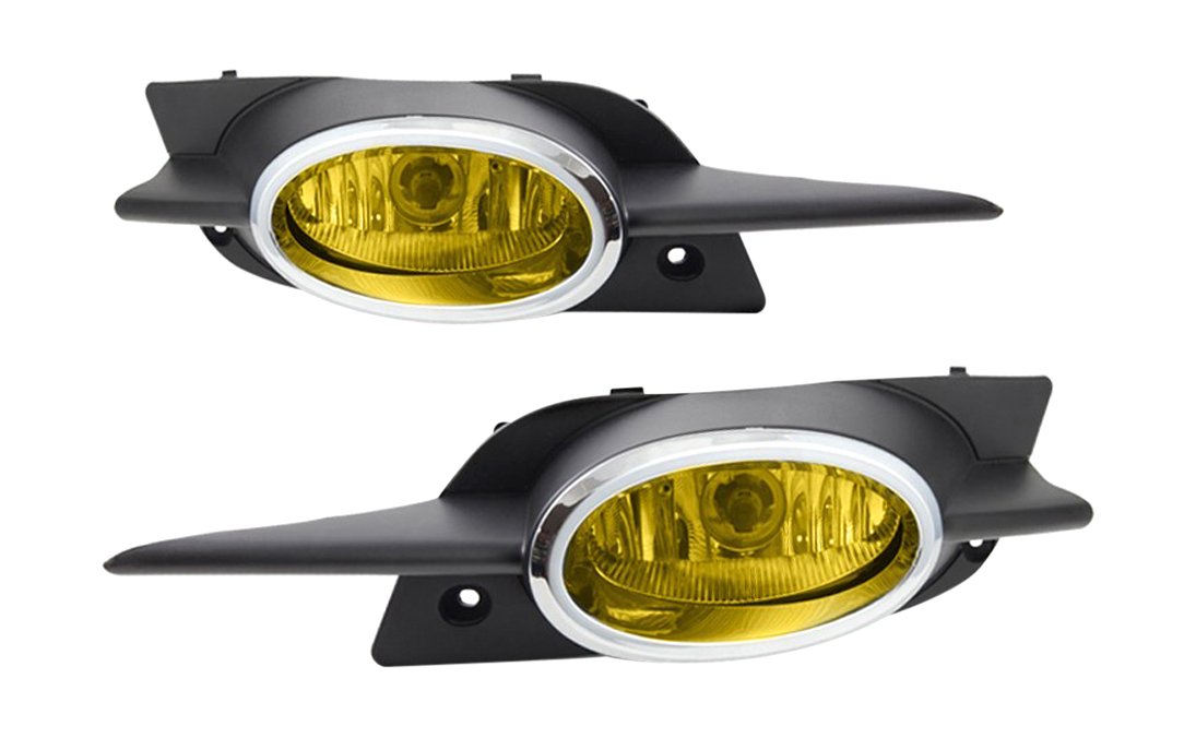 Winjet Driving Fog Lights Compatible with [2009 2010 2011 Honda Civic Coupe] + Switch + Wiring Kit (Yellow)