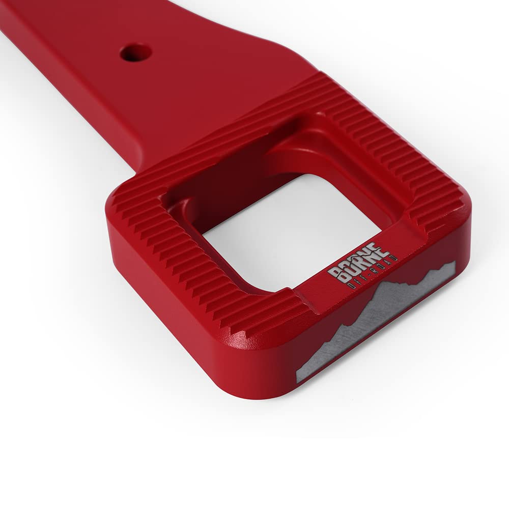Mishimoto Off-Road Borne BNTH-F150-17RD Billet Tow Hooks, Compatible with Ford Raptor, 2017+, Micro-Wrinkle Red