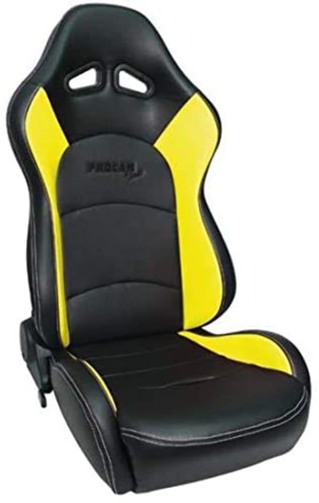 Black Vinyl, Yellow Trim Racing Evolution Recliner Right Seat ProCar by Scat 80-1616-55R