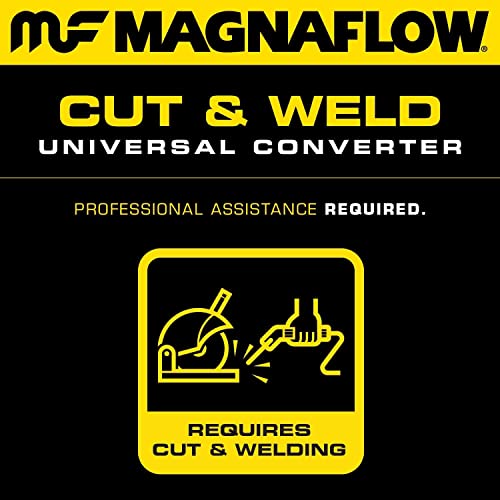 Performance MagnaFlow Exhaust Muffler 12590: 3"/3" Inlet/Outlet, 5x11x22" Oval, Stainless Steel, Satin Finish