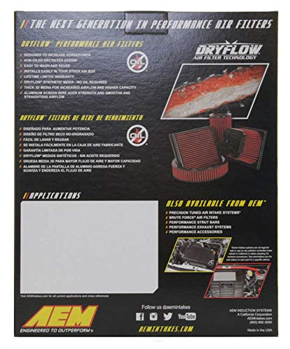 DryFlow AEM 28-20460 Air Filter