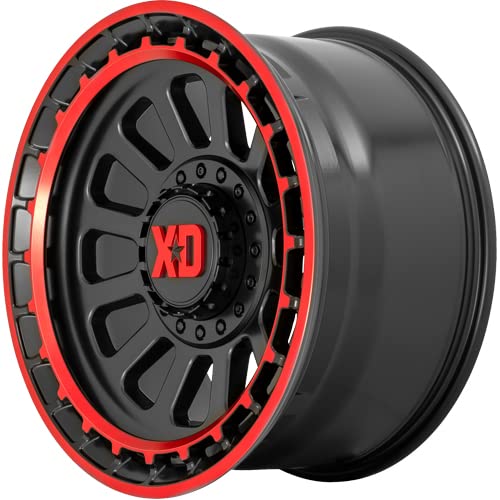 XD Wheels Xd856 Omega Wheel with Satin Black MACHINED Lip and RED Tint Alloy Steel (17 x 9. inches /6 x 106 mm, 0 mm Offset)