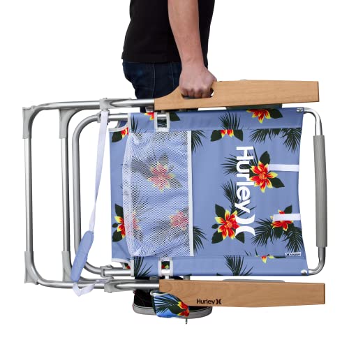 Hurley Wood Arm Hi-Boy Beach Chair, One Size, Moana Sky