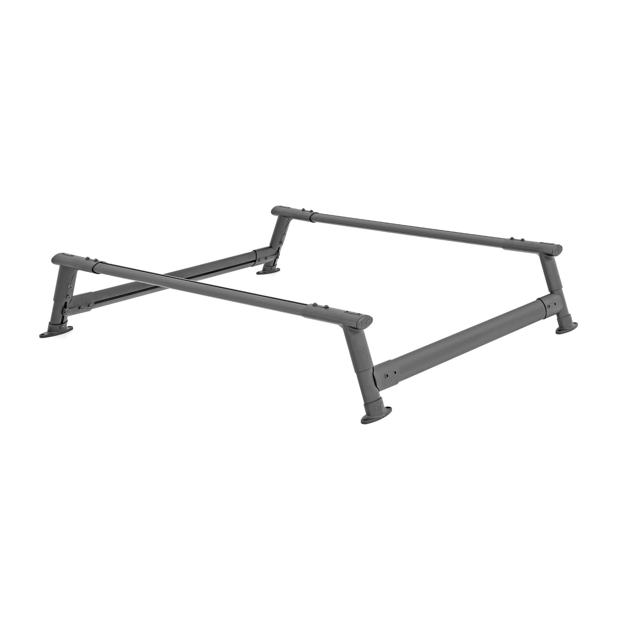 Half-Height Bed Rack Rough Country for Chevy Silverado 1500 (2019–2026 & Refresh) - Modular Aluminum Truck Rack for Bikes, Tools, Camping & Recovery Gear
