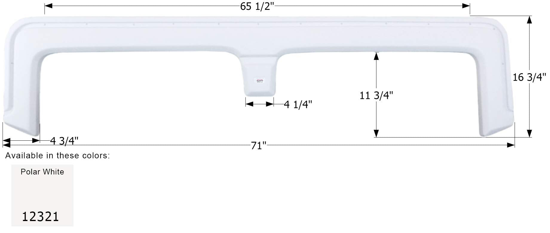 Fender Skirt ICON, Tandem, Coachmen, FS2321, Polar White