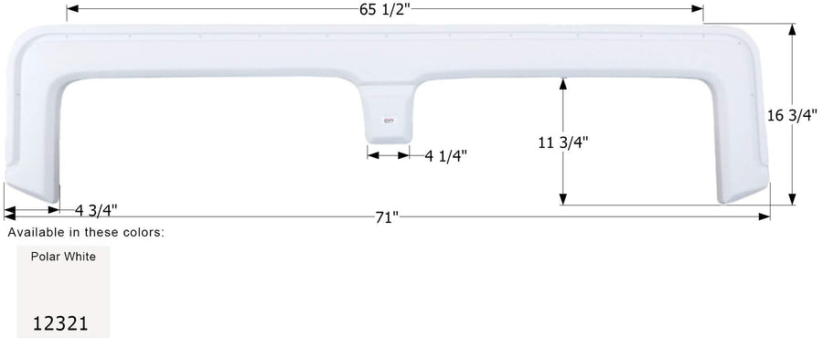 Fender Skirt ICON, Tandem, Coachmen, FS2321, Polar White