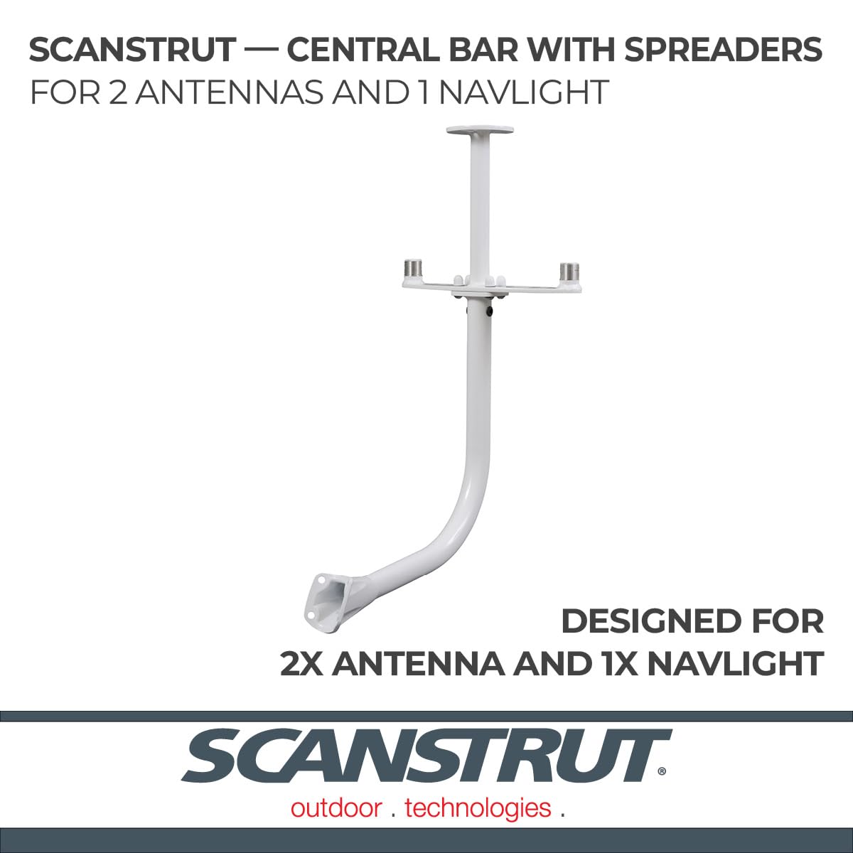 Central Bar Scanstrut APT-LB-GPS2-01 for 2 x Antenna and 1 x Navlight