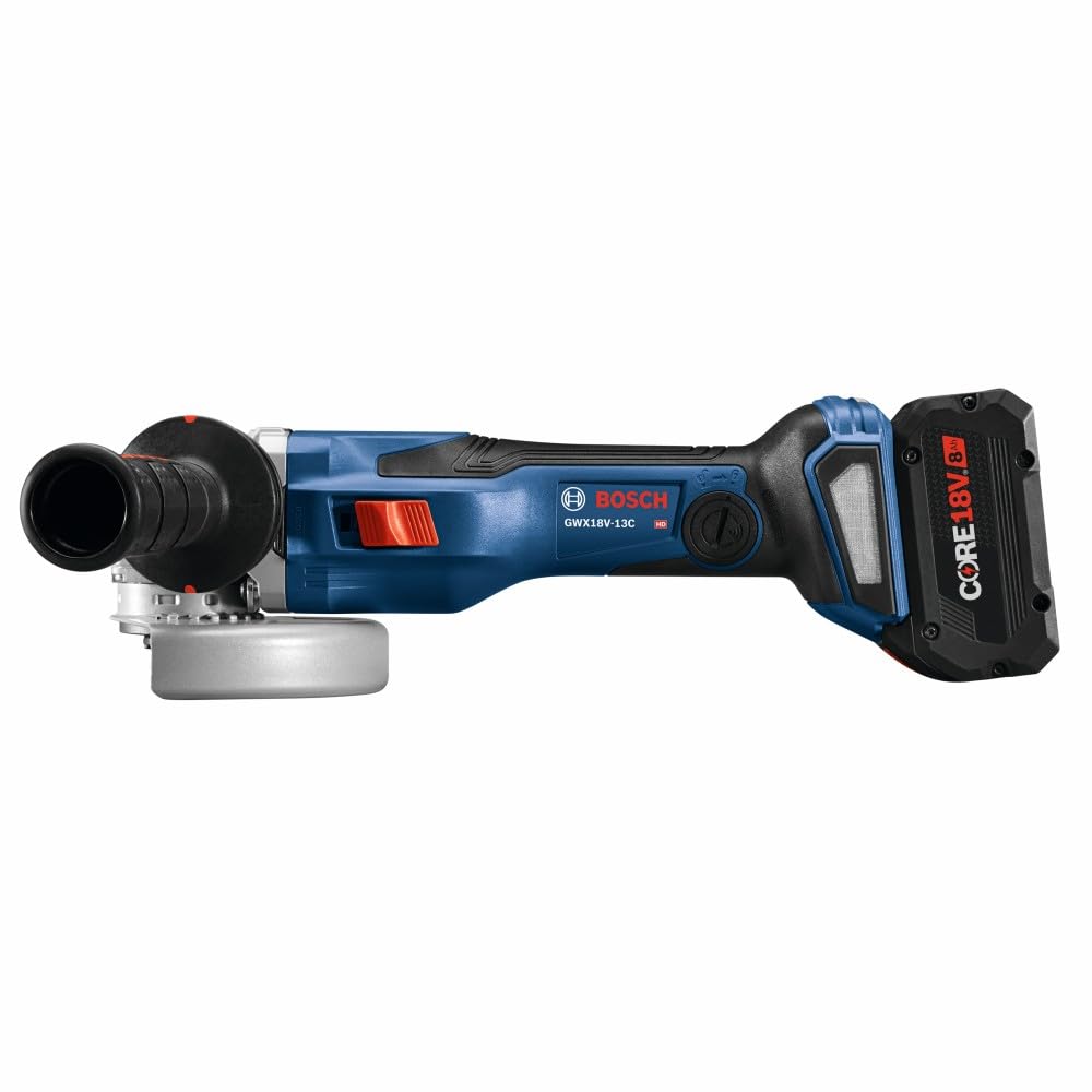 Bosch 18V GWX18V-13CB14 X-LOCK Connected-Ready 5 – 6 In. Angle Grinder Kit with (1) CORE18V® 8 Ah High Power Battery