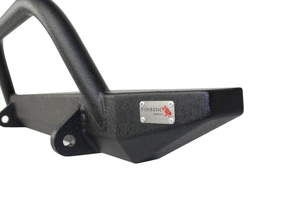 Jeep TJ Front Bumper W/Winch Guard Piranha Series 97-06 Wrangler TJ Rubicon and Unlimited Steel Black Textured Powdercoat