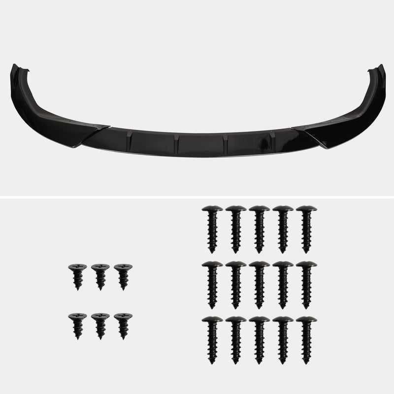 Glossy Black Spec-D Tuning Front Bumper Lip Spoiler Splitter Kit 3PC Compatible with 2019-2022 BMW 3 Series G20