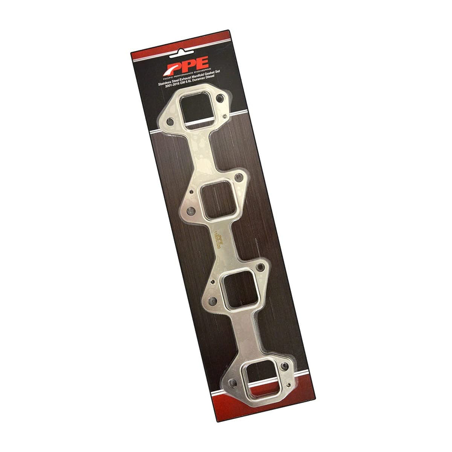 PPE Stainless Steel Over-Sized Port Exhaust Manifold Gasket Set (2 pcs) 118062020 Compatible with 2001-2016 GM Duramax