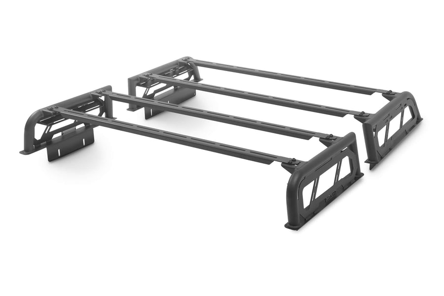 MTO Series DV8 Offroad Mid-Size Truck Bed Rack | Universal | for Mid-Size Trucks | 8” Height Keeps Low Profile for Roof Top Tents | Works with or Without Factory Bed Side Rail Mounts