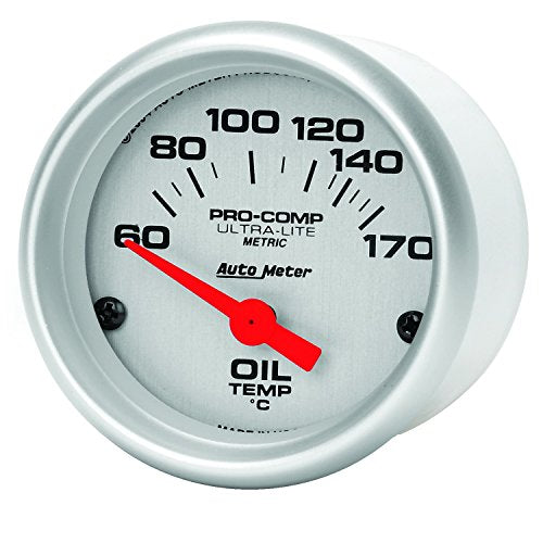 Ultra-Lite Auto Meter 4348-M Electric Oil Temperature Gauge