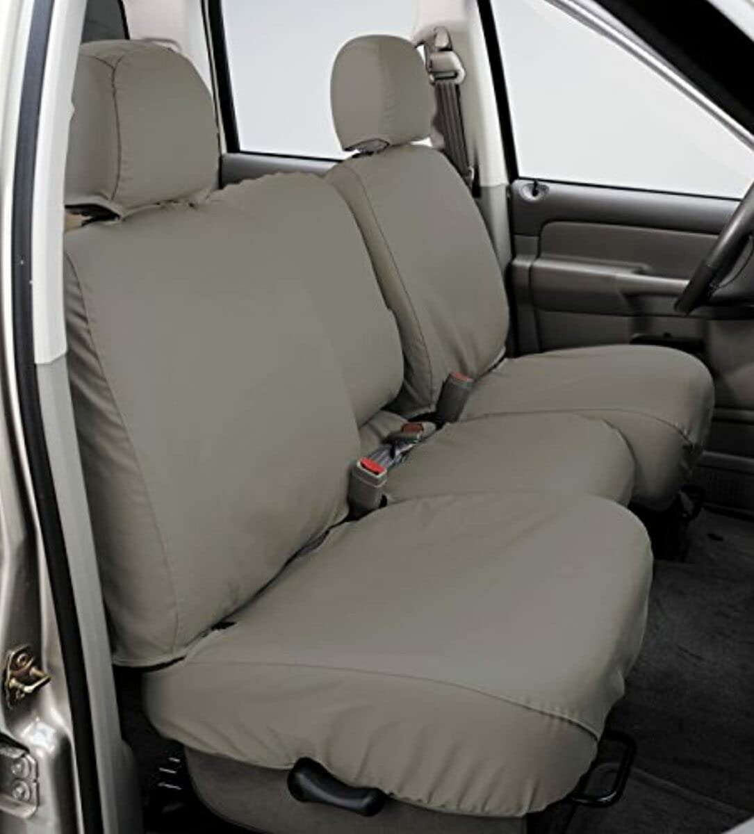 Covercraft SeatSaver Custom Fit Front Row Seat Cover for Select Chevrolet Silverado 1500/GMC Sierra 1500 Models - Polycotton (Misty Grey)