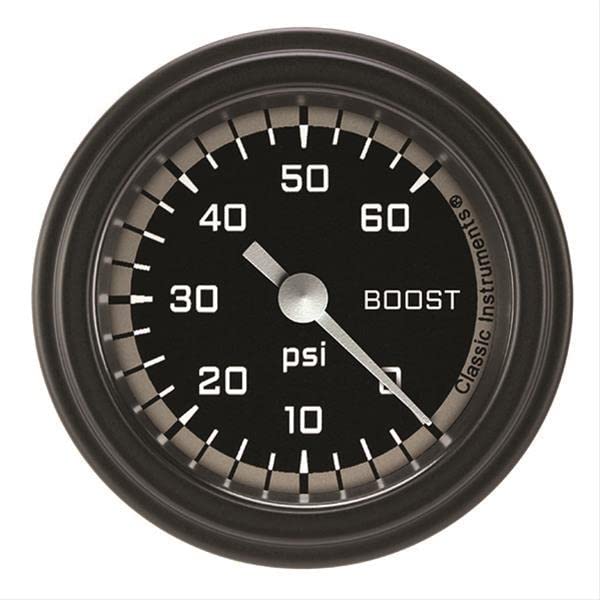 AX143GBLF Classic Instruments Gray 2-1/8" Boost Gauge, 60 psi AutoCross