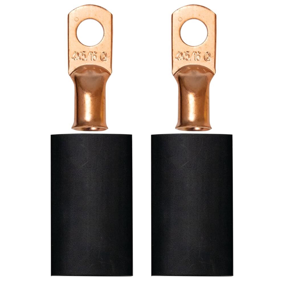 Battery Cable Terminal Kit Moroso 74166 for Crimp/Solder, 4 Ga Wire, 5/16 Diameter Stud, Pack of 2
