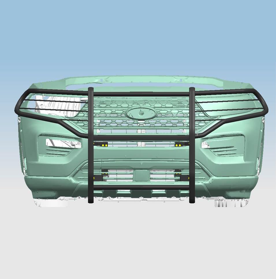 Bumper Guard Black Horse Grille brush Modular Compatible with 2020-2024 Ford Explorer-17FJ31MA