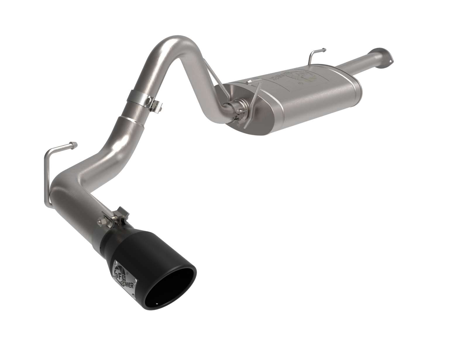 aFe Power 2-1/2 IN to 3 IN Apollo GT Series 409 SS Cat-Back Exhaust System w/Black Tip Fit Toyota Tacoma 16-22 L4-2.7/V6-3.5L 49-46063-B