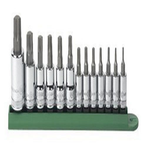 13 Pc. GEARWRENCH 1/4", 3/8" & 1/2" Drive Tamper Proof Torx Bit Socket Set - 80725