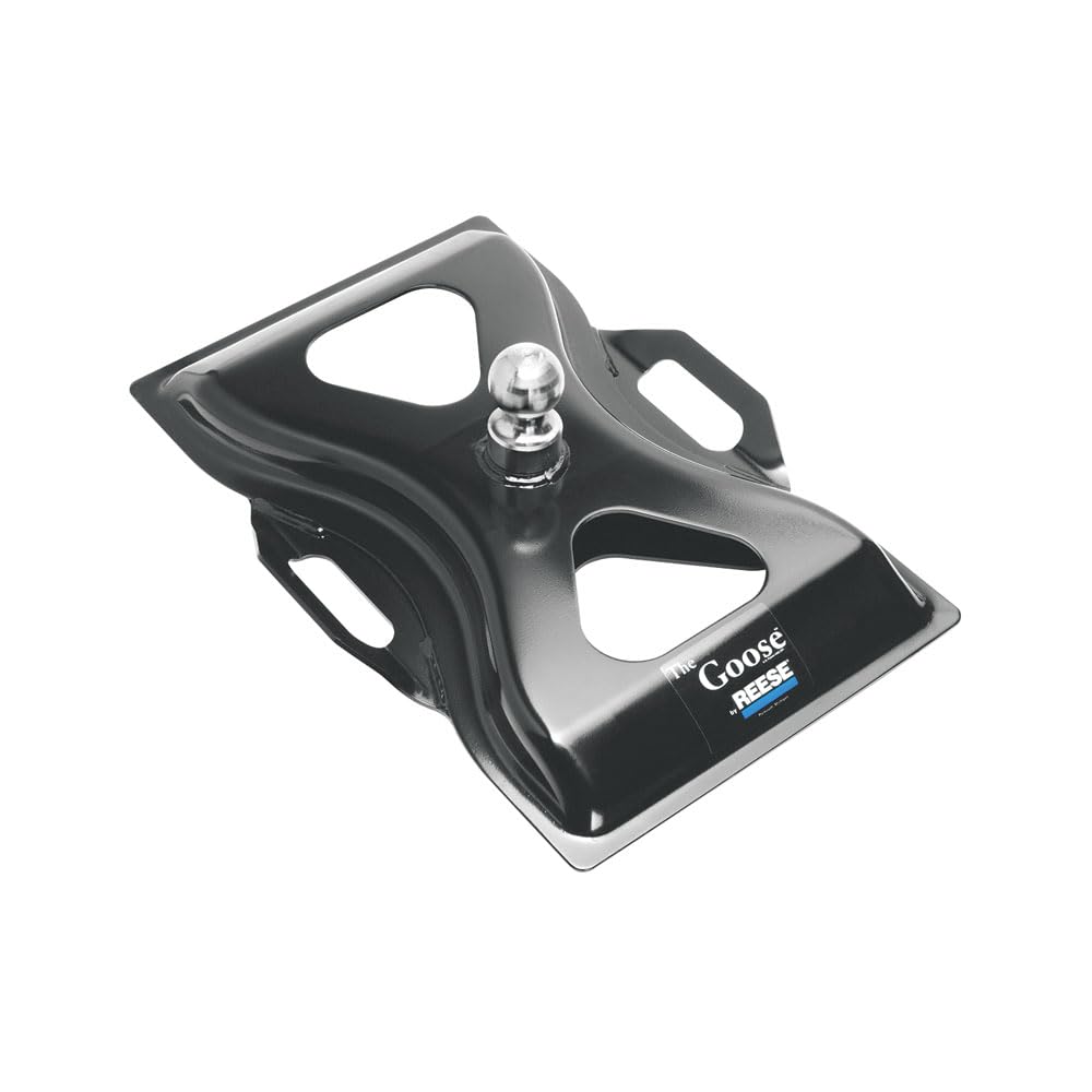 Gooseneck Plate REESE 58079 for Fifth Wheel Rails (Requires Rails & Installation Kit #30035), 25,000 lbs. Capacity Gross Vehicle Towing Weight, 2-5/16 Inch Zinc Plated Ball