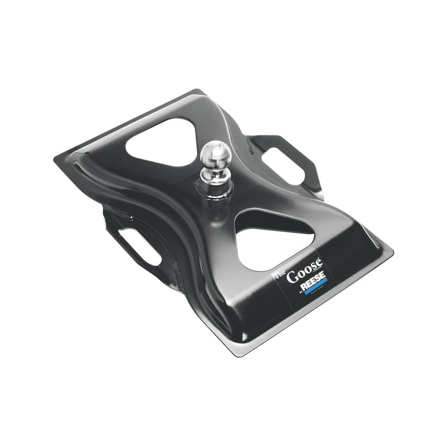 Gooseneck Plate REESE 58079 for Fifth Wheel Rails (Requires Rails & Installation Kit #30035), 25,000 lbs. Capacity Gross Vehicle Towing Weight, 2-5/16 Inch Zinc Plated Ball
