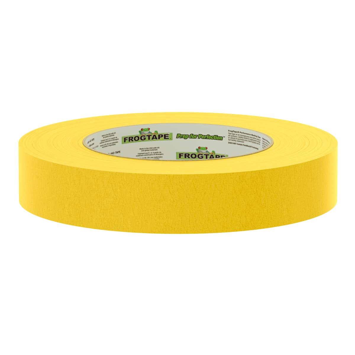 Gold FrogTape 225 Moderate Temperature Performance Grade Masking Tape, Medium-High Adhesion, 24mm x 55m, 6 Rolls per Pack