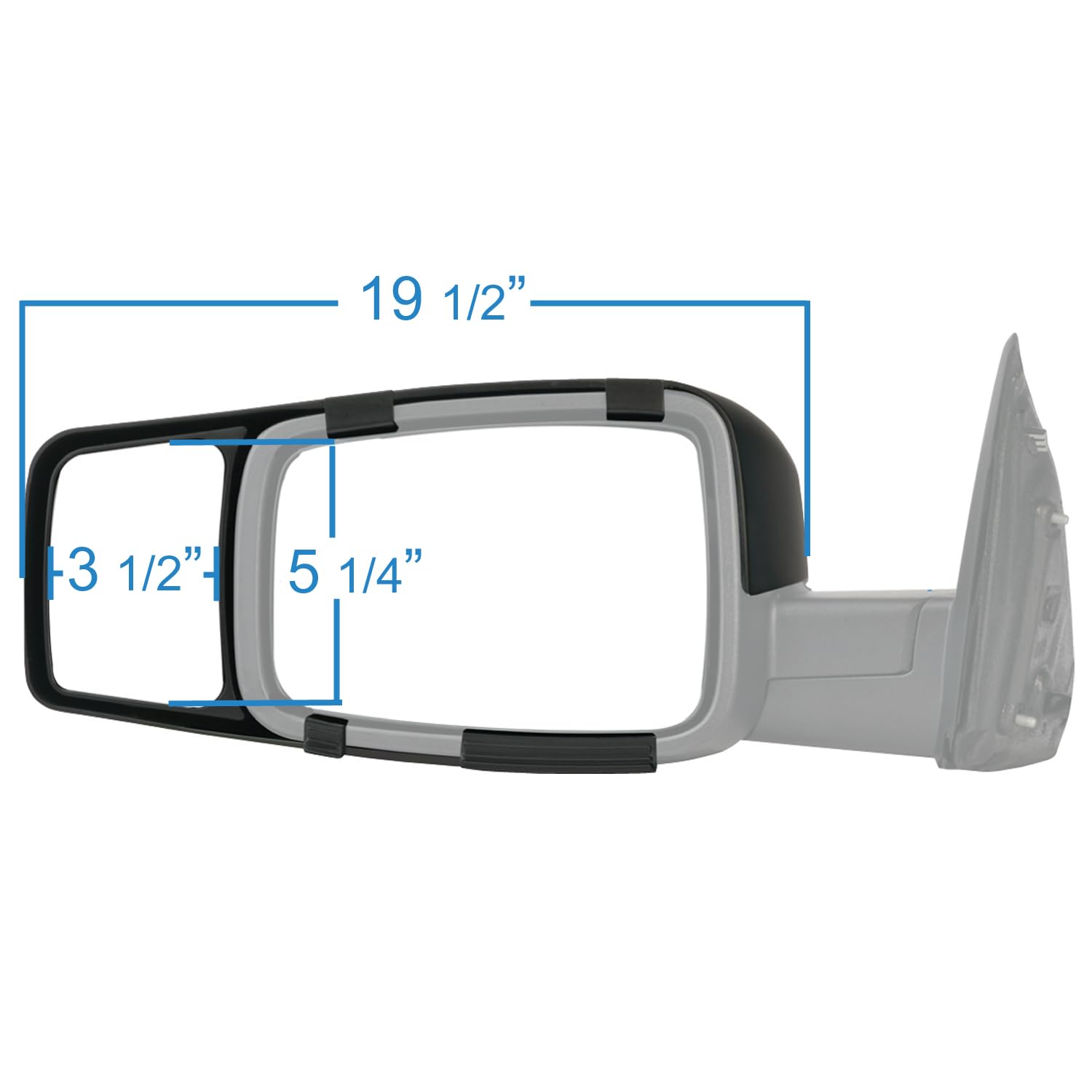 K SOURCE 80710 Snap & Zap Custom Fit Towing Mirror for 2009-2023 Ram Pick-Up 1500, 2010-2022 Ram Pick-Up 2500, 3500, Patented