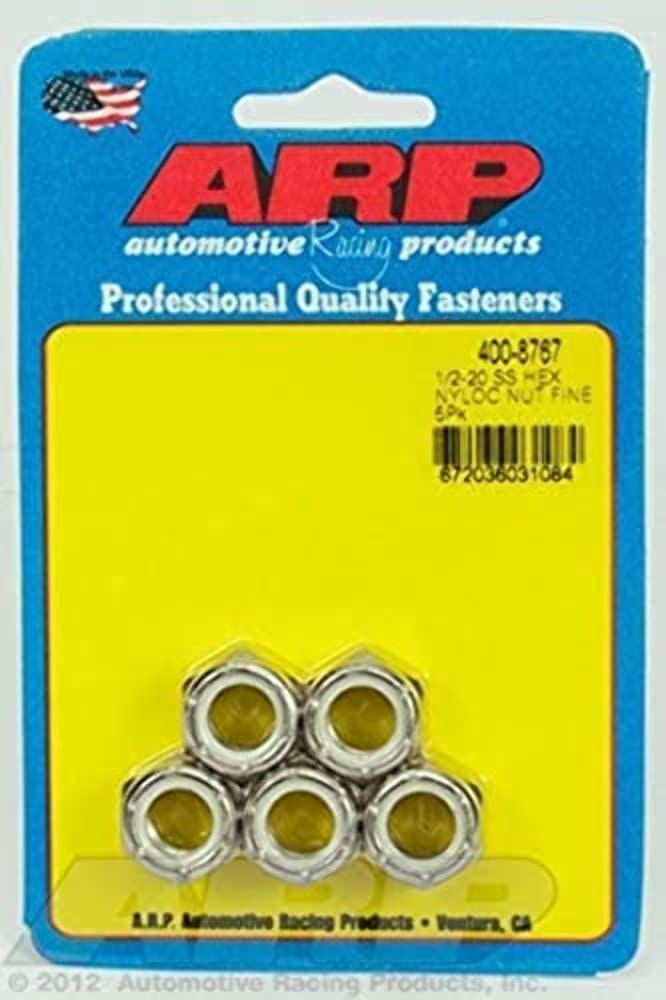 ARP 1/2-20 Nyloc SS Fine Hex Nut Kit