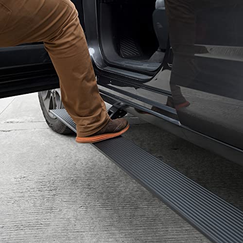 Volt Power Running Boards RealTruck for Toyota Tundra (2022-2025) Double Cab | Aluminum, Textured Black | 20444580PC | Electric Powerstep & Retractable Steps