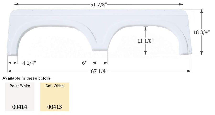 Fender Skirt ICON, Tandem, FS600, Polar White