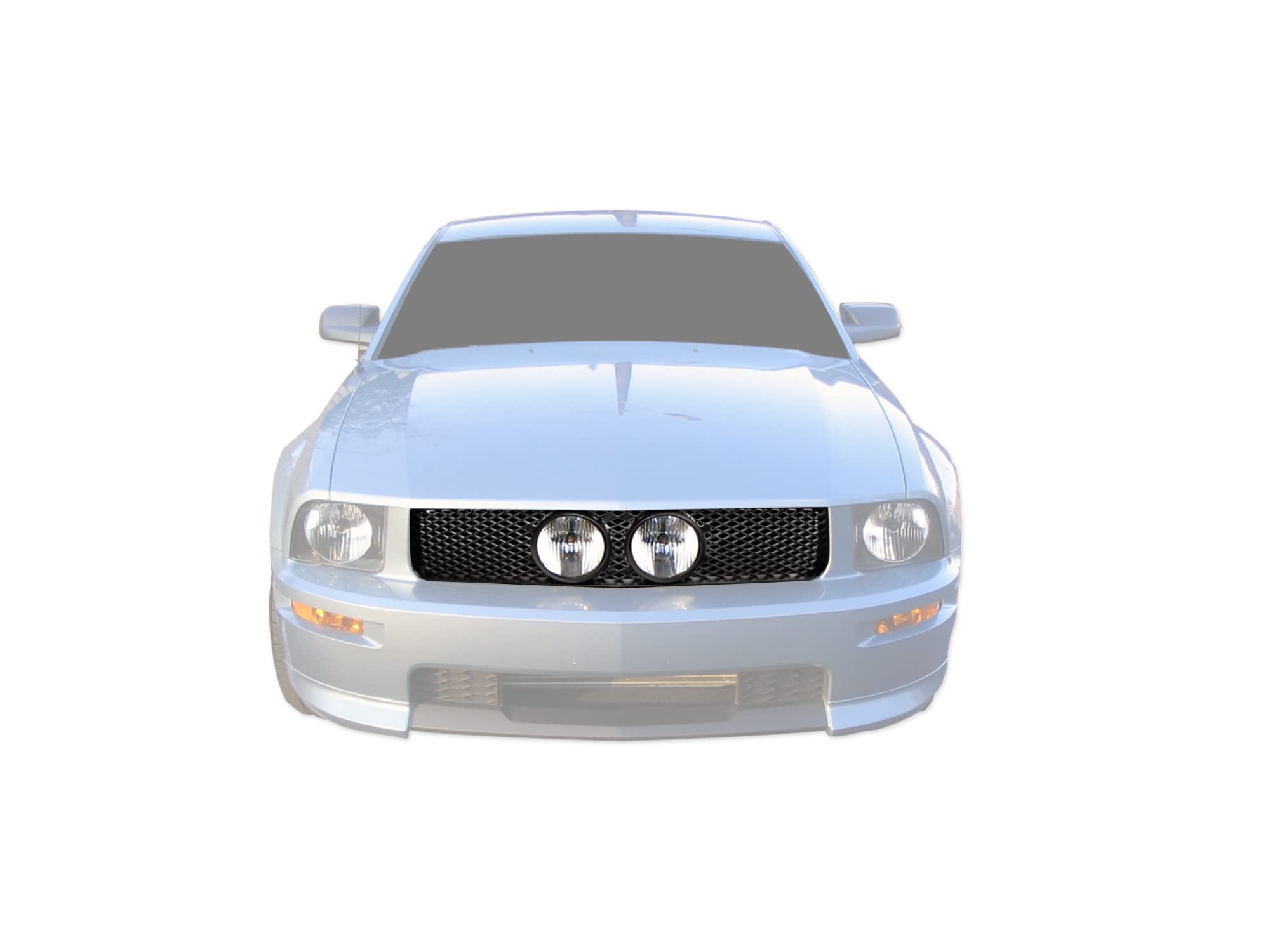 GT Style Armordillo USA 7165533 Front Hood Grille - Matte Black Fits 2005-2009 Ford Mustang