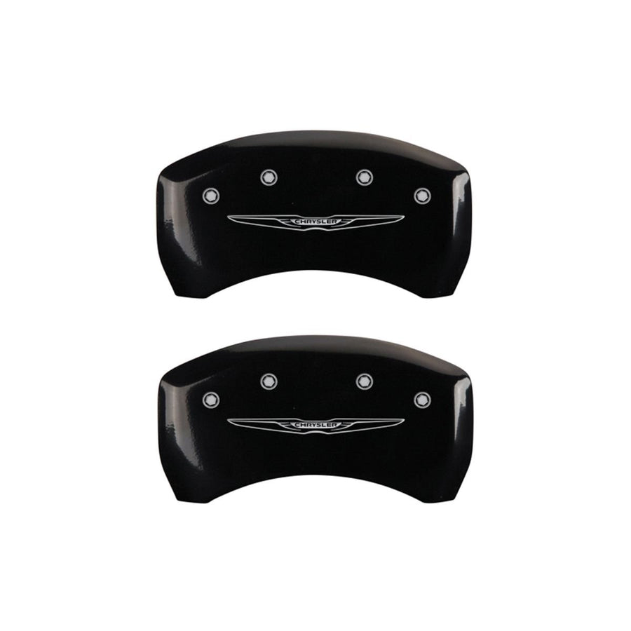 Chrysler Wing MGP Caliper Covers 32016SCW2BK Black Caliper Covers - Engraved Front & Rear44; Set of 4