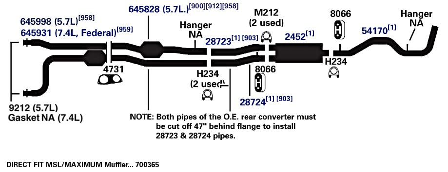 Exhaust Tail Pipe AP Exhaust Products 54170