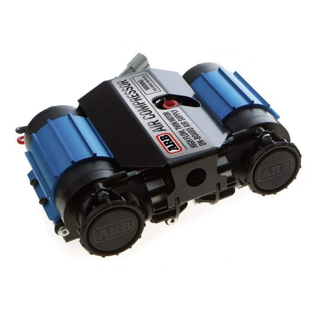 ARB CKMTA12 On-Board '12V' Twin High Performance Air Compressor, Ideal for Air Lockers Locking Differentials, Tire Inflator, Air Horn, Air Tools and Pneumatic Tools.