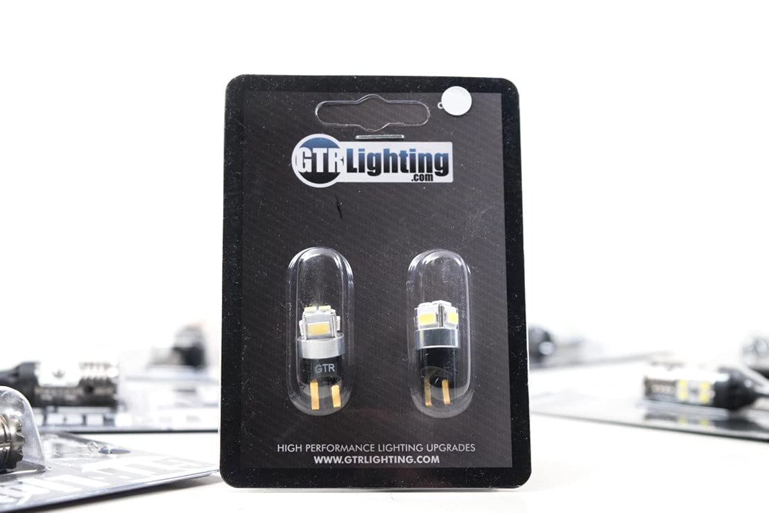 GTR Lighting LED Bulb, 6-Chip Amber Canbus Compatible T10/194, Universal Upgrade Interior Map & Dome Lights, or Exterior Cargo & License Plate Bulbs, Ultra Bright Plug and Play. (1x GTR.LED313)
