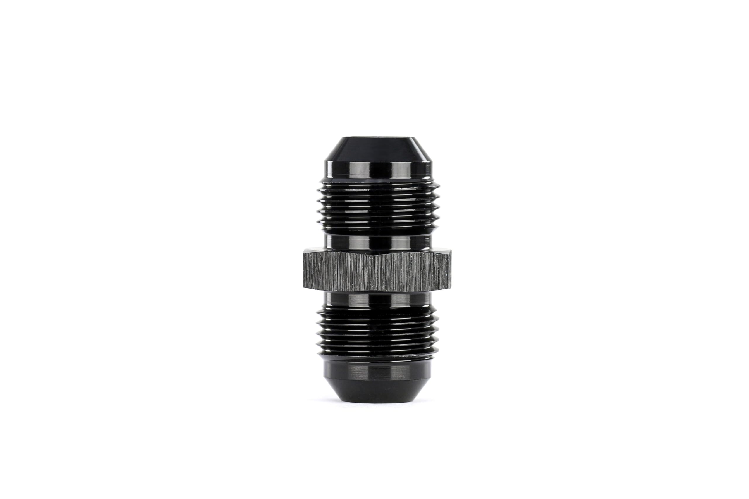 AN Male to Male HPS AN815-16 Union Adapter Fitting, Aluminum, Size: AN-16, Angle: Straight, Black