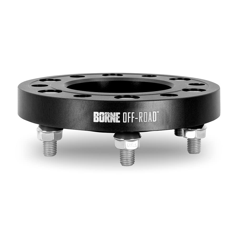Borne Mishimoto Off-Road Wheel Spacers, 6X139.7, 1.00 Inch Thick Compatible with Ford Bronco/Ranger, Black