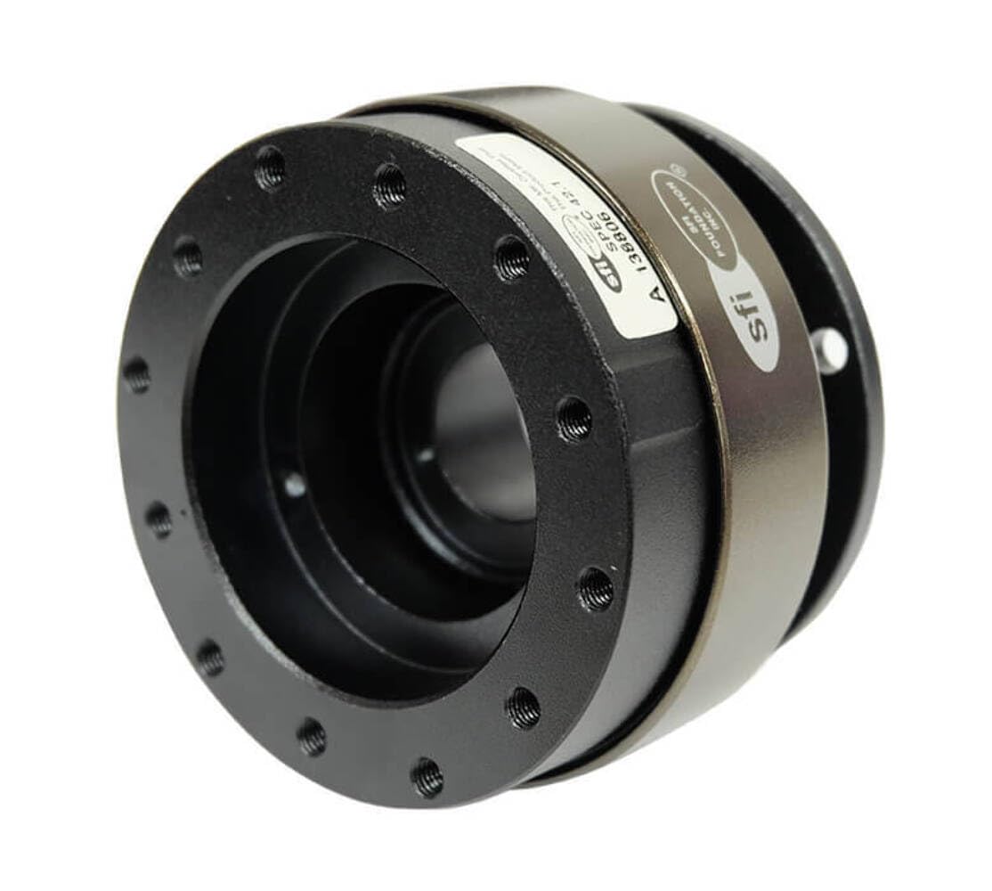 NRG Innovations Gen 2.0 NRG-SRK-200-1BK Steering Wheel Quick Release Adapter 6-Hole, Black Body/Chrome Ring SFI SPEC 42.1, 5" Shorter than standard Quick Release