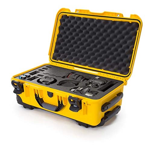 Waterproof Nanuk 935 Hard Case with Foam Insert for Canon, Nikon - 2 DSLR Body and Lens/Lenses - Yellow