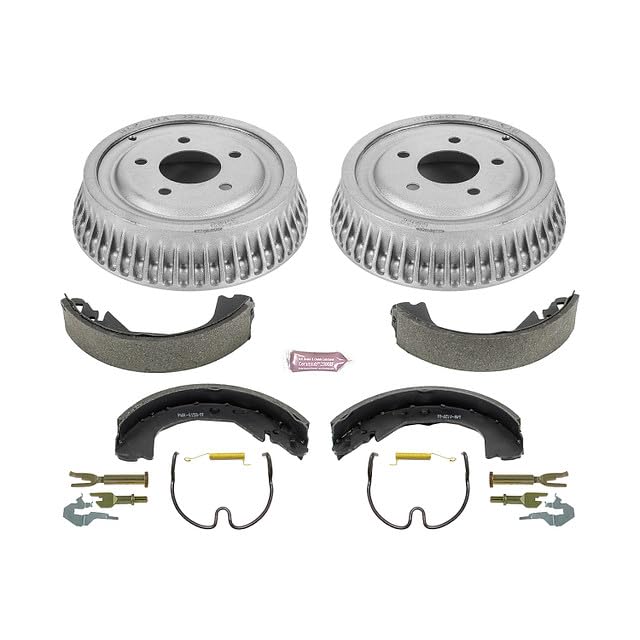 Power Stop KOE15322DK Rear Replacement Brake Kit-OE Brake Drums & Ceramic Brake Pads For Buick Century, Chevrolet Venture, Oldsmobile Silhouette, Pontiac Montana [Model Specific]