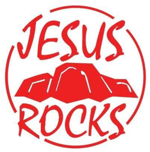 Red Skyjacker JRD6-R 6" Jesus Rocks Decal