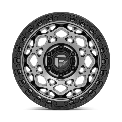 D784 UNIT FUEL OFF-ROAD 17X9, 5X5.0, 5.04, 1mm GUNMETAL WITH MATTE BLACK RING - D78417907550